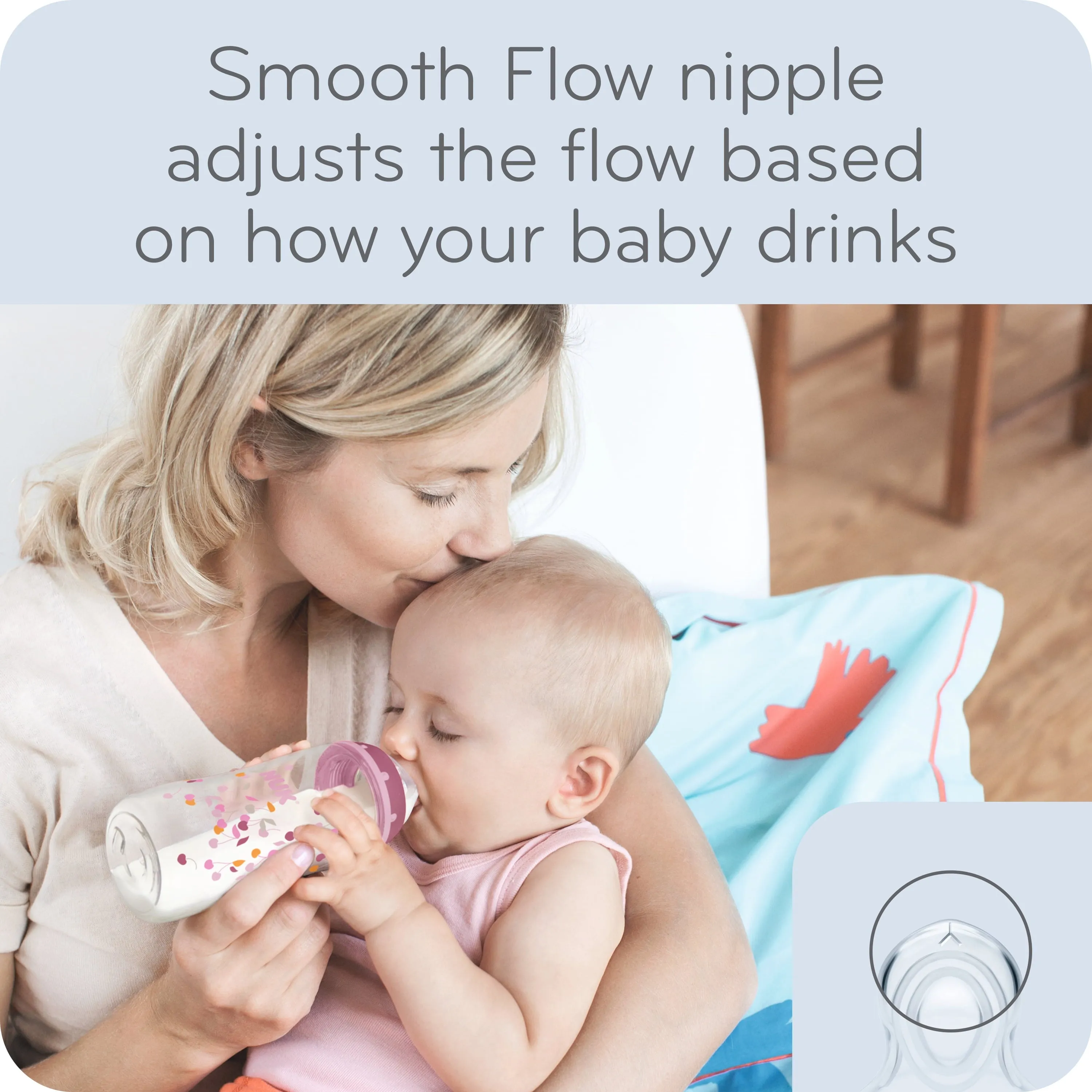 NUK Smooth Flow Disney Bottle, Minnie Mouse, 10 oz, 3-Pack
